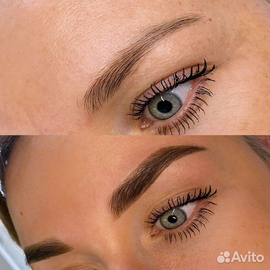 Долговременная укладка бровей, оформление бровей