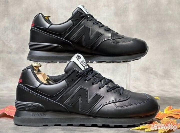 Кроссовки new balance 574 кожаные мужские