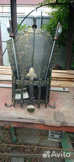 Кованый каминный набор