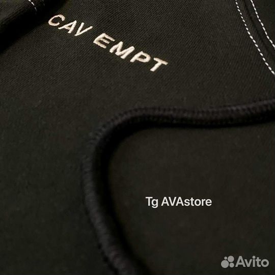 Худи Cav Empt черный с принтом новый