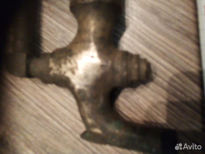 Кран старинный, латунный