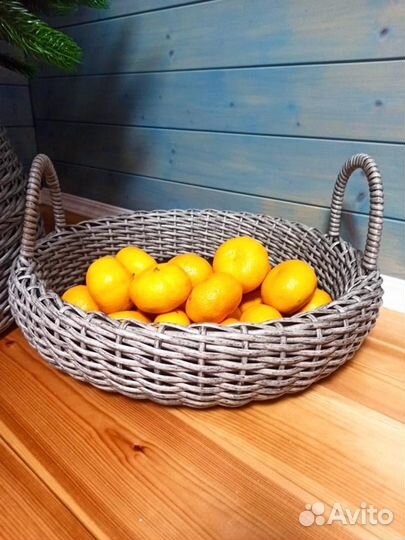 Поднос, корзина плетеная из ротанга