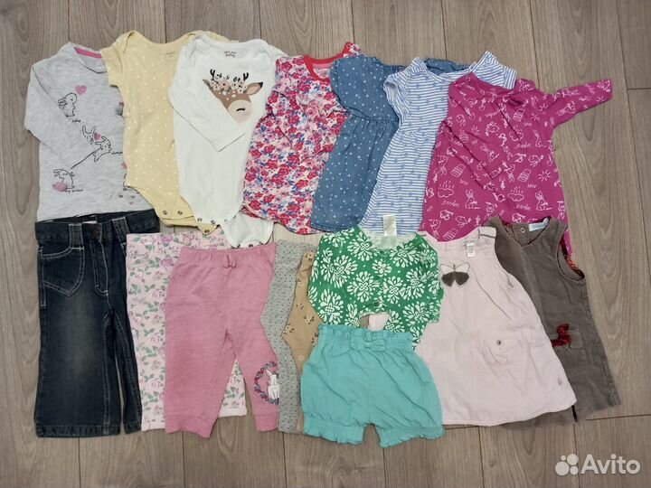 Вещи пакетом для девочки 74 см
