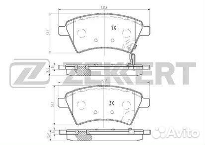Тормозные колодки передние Suzuki SX4