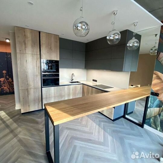 Угловая кухня с мдф фасадами