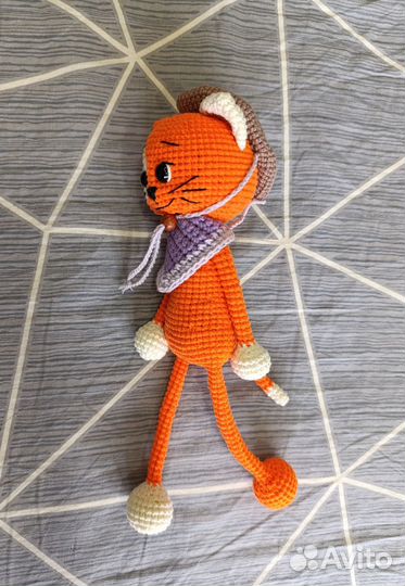 Вязаные игрушки ручной работы котенок Марсик