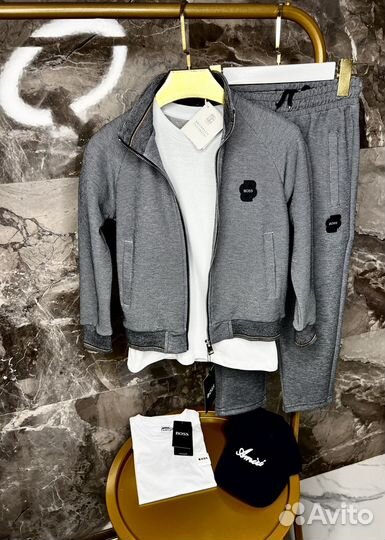 Крутейший спортивный костюм тройка Boss премиум