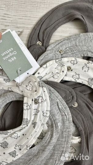 Новые слюнявчики нагрудники H&M комплект 6 шт