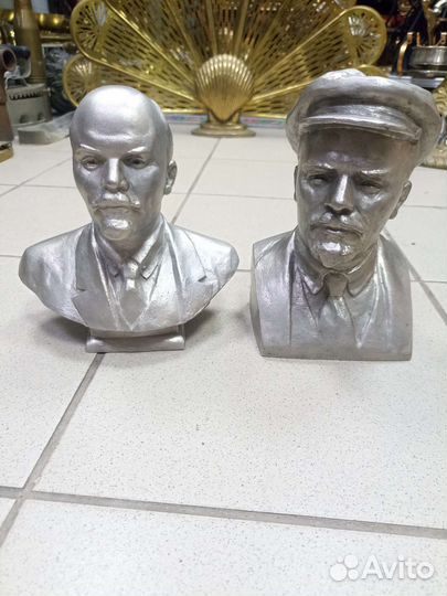 Бюст В.И Ленин.21 см.Силумин