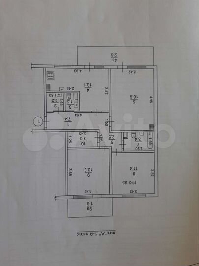3-к. квартира, 73 м², 1/5 эт.