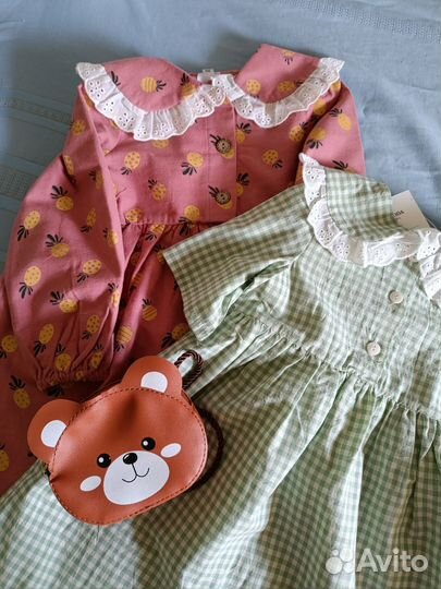 Платье фланелевые с длинным рукавом 14 см 4 года