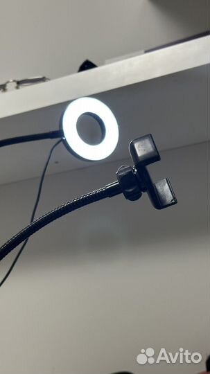 Штатив для телефона с лампой гибкий