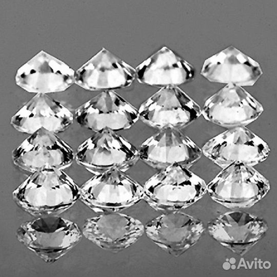 Циркон натуральный 1,50Ct 2,5мм 16шт VVS Камбоджа