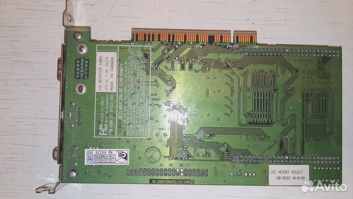 Видеокарта ATI 3D rage II +DVD на запчасти