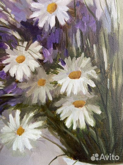 Картина маслом Цветы в вазе