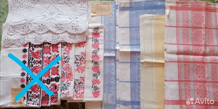 Рушники льняные, х/б, с вышивкой