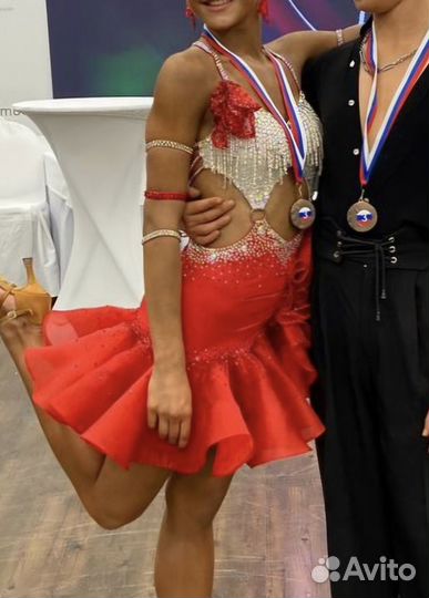 Платье для бальных танцев латина ю2 молодежь