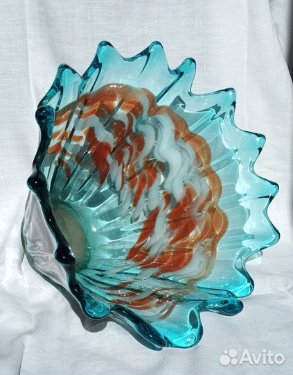 Ваза цветное стекло СССР