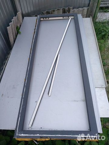 Рама пвх сплошная без стекла цвет серый