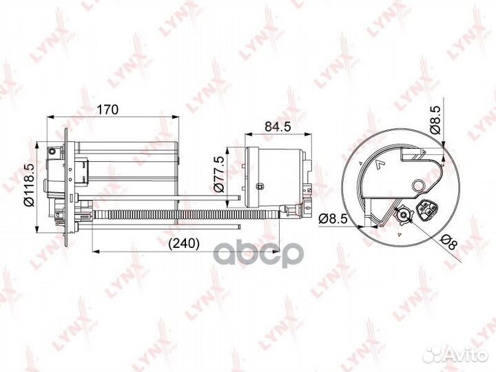 Фильтр топливный LF1075M lynxauto