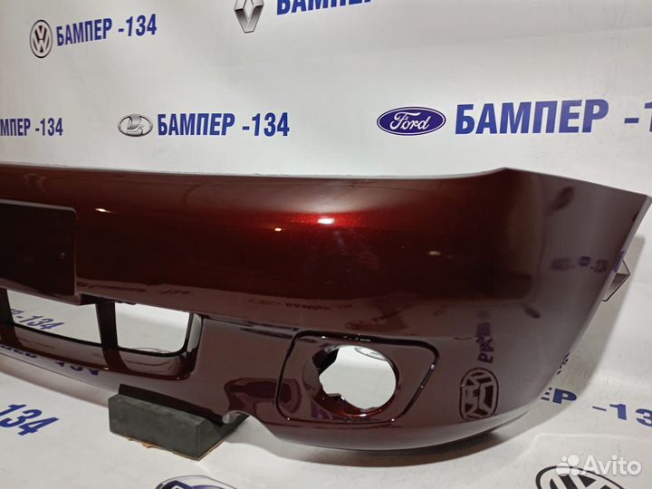 Бампер передний лада калина 1 темно вишневый