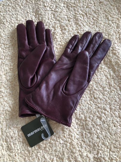 Перчатки женские кожаные новые 7.5/8