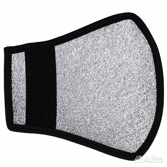 Рассеиватель-козырек на вспышку, белый-серебро