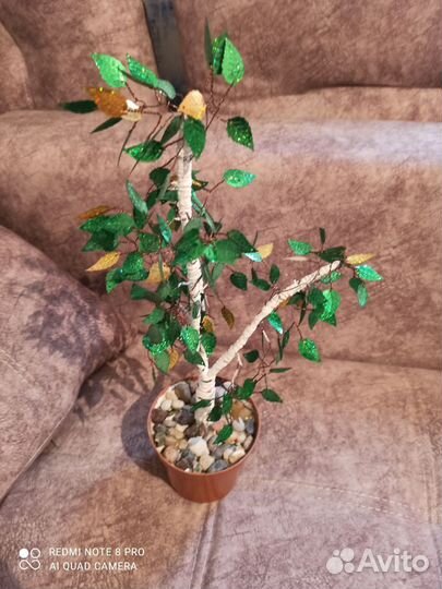 Осенняя подделка Березка