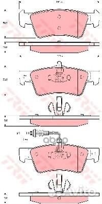 Колодки тормозные задние TRW GDB1671 GDB1671 TRW