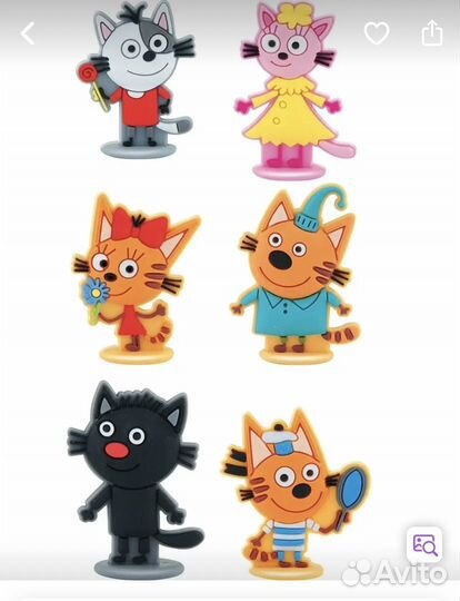Фигурки 3 кота Чебурашка Смешарики Влад А4