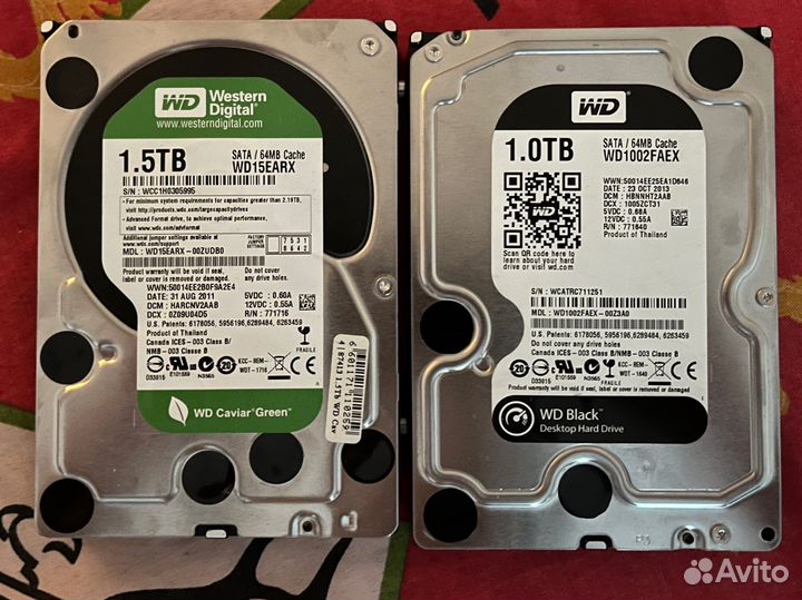 Жесткие диски SATA WD, Seagate