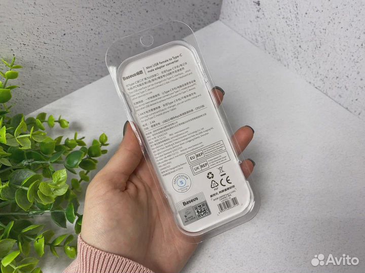 Переходник/адаптер baseus Male OTG - Type-C