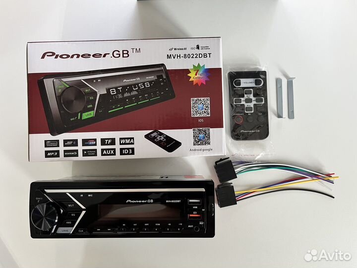 Магнитола Pioneer (1din) Bluetooth USB AUX