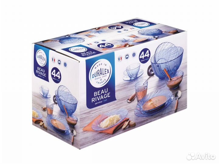 Набор посуды 44 предмета duralex Франция