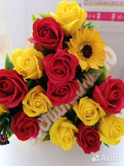 Букет из мыльных цветов