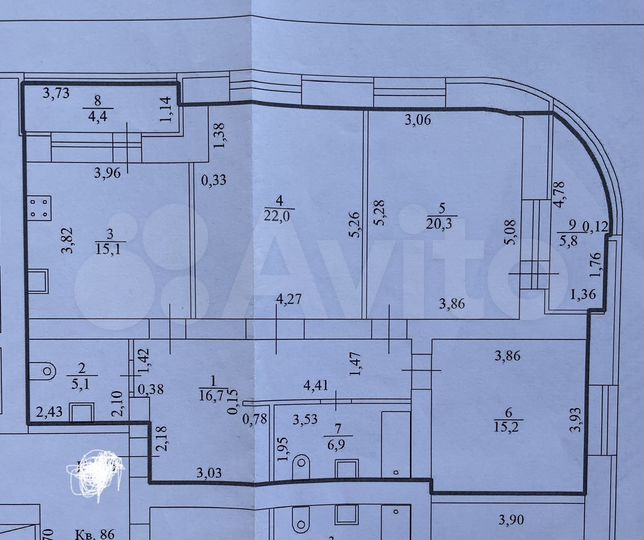 3-к. квартира, 101,3 м², 16/20 эт.