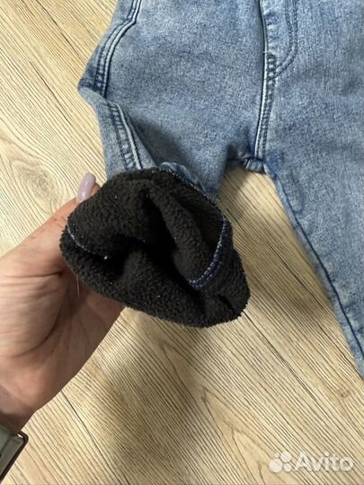 Детские утепленные джинсы на флисе