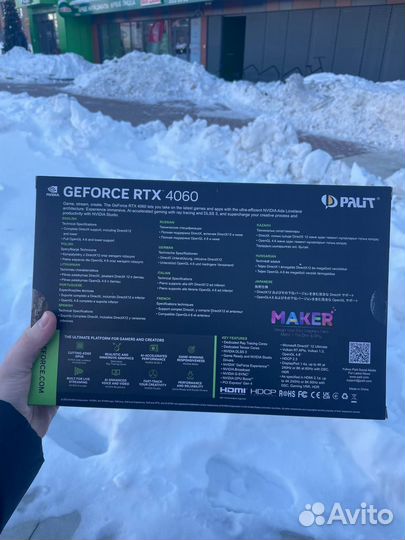 Видеокарта Palit Nvidia Rtx 4060