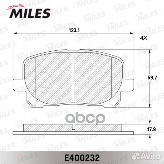 Колодки тормозные toyota avensis verso 2.0/2.0D