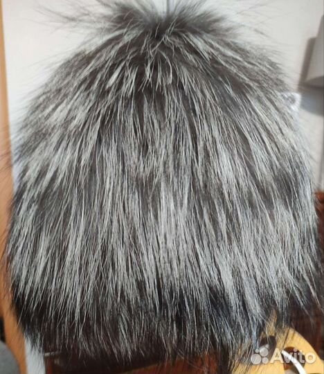 Шапка меховая вязанная