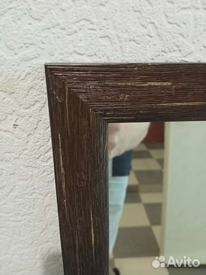 Зеркало в багетной раме, цвет венге