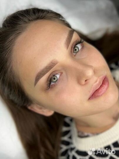 Перманентный макияж бровей губ татуаж