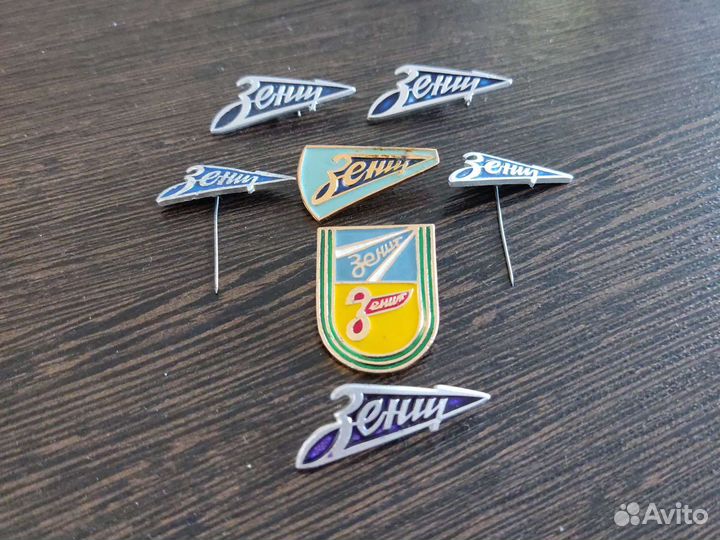 Значки Зенит, Спартак,Динамо, цска