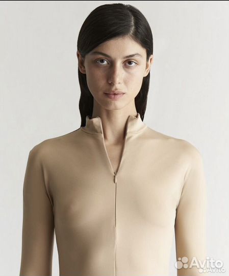 Боди на молнии, L, ushatava, бежевое