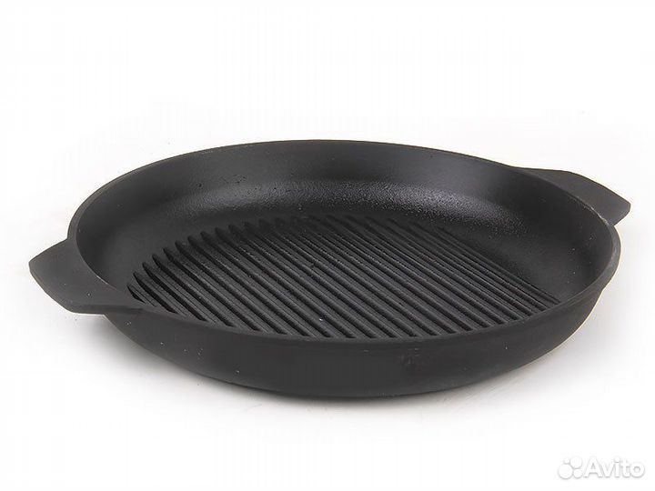 Сковорода гриль чугунная 280 мм/40 мм