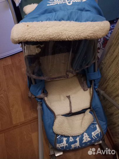 Детские сани с колесами