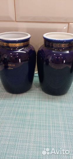 Вазы фарфор кобальт лфз москва. СССР