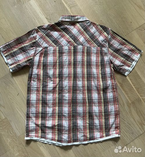 Рубашка на мальчика с коротким рукавом, р.158