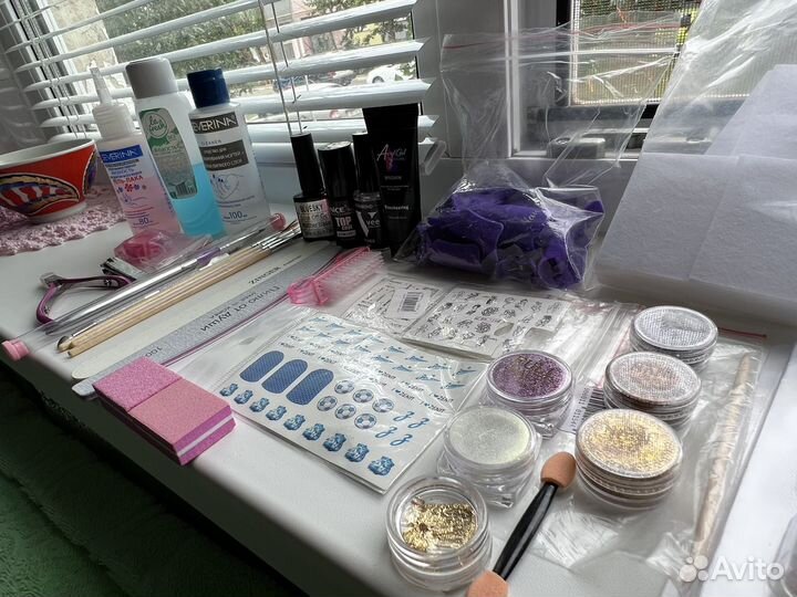 Набор для маникюра с лампой