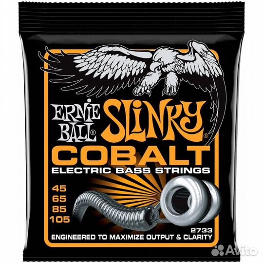 Ernie ball 2733 Cobalt Slinky Hybrid 45-105 - Стру